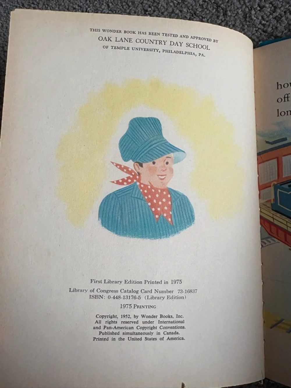 3/$20 VINTAGE 1975 The Wonder Book of Trains โ 1st Library Printing ๐ Baby Boy - Picture 2 of 3